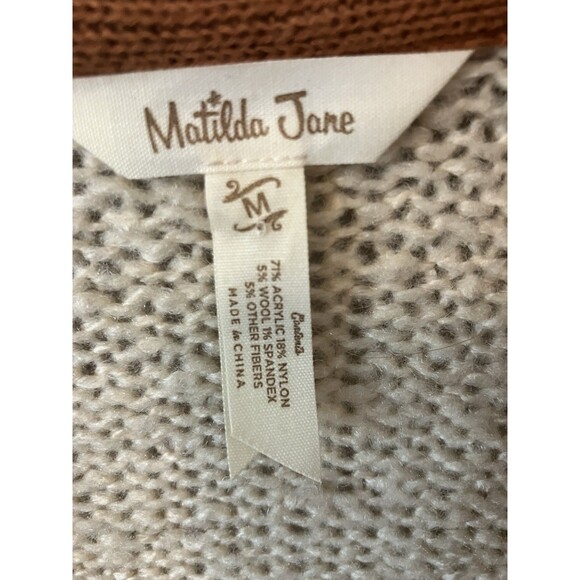 Matilda Jane Just Imagine Jacie Wool Blend Cardigan Sweater Women’s Size Medium - Picture 5 of 5
